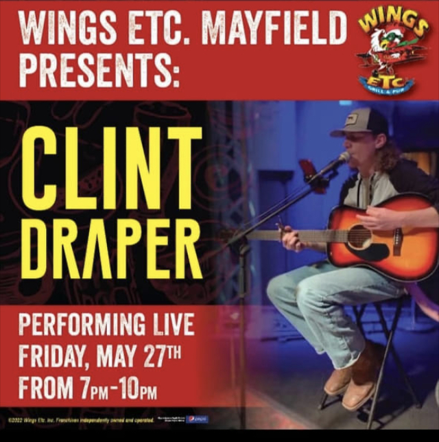 Clint Draper at Wings, Etc. MayfieldGraves County Tourism Commission